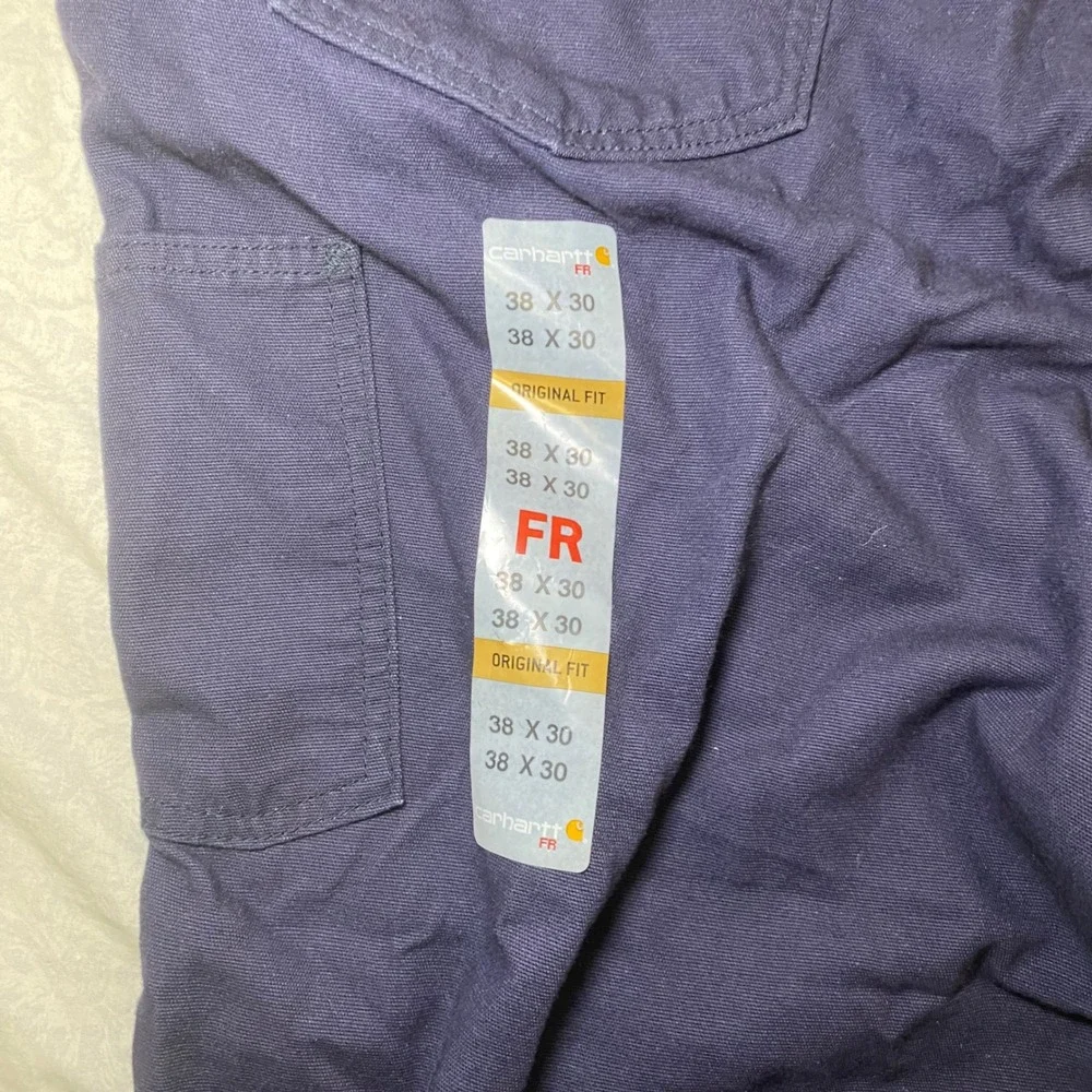 Carhartt FR Original Fit Flame Resistant Work Pants Navy 38x30 CAT 2 NWT